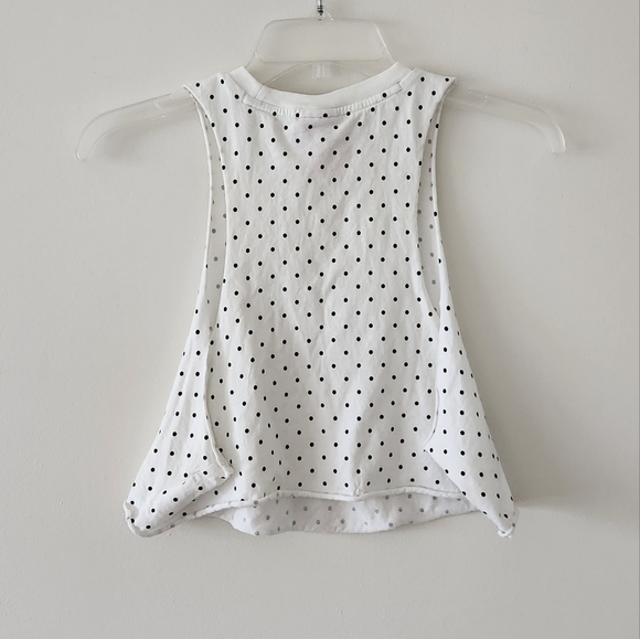 Nike Top Polka Dot Crop Top Muscle Tank Whote Small - Picture 3 of 5